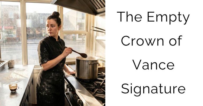 The Empty Crown of Vance Signature