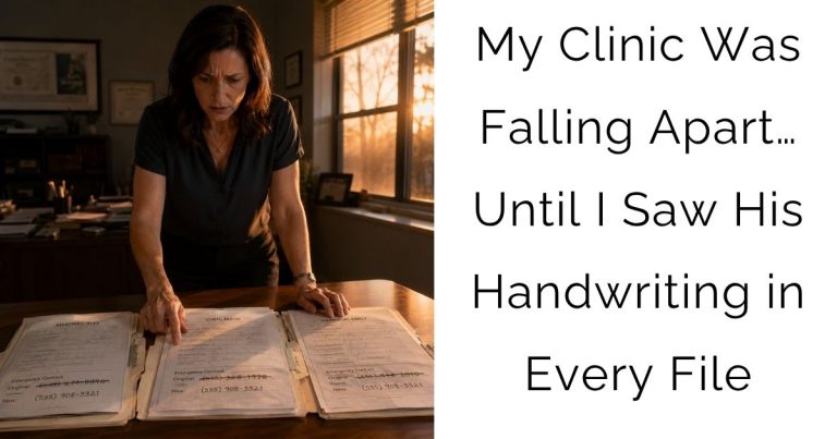 My Clinic Was Falling Apart… Until I Saw His Handwriting in Every File