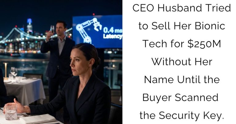 CEO Husband Tried to Sell Her Bionic Tech for $250M Without Her Name—Until the Buyer Scanned the Security Key.