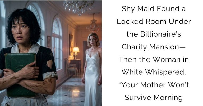 Shy Maid Found a Locked Room Under the Billionaire’s Charity Mansion—Then the Woman in White Whispered, “Your Mother Won’t Survive Morning
