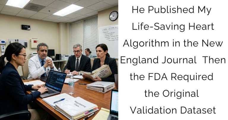 He Published My Life-Saving Heart Algorithm in the New England Journal — Then the FDA Required the Original Validation Dataset
