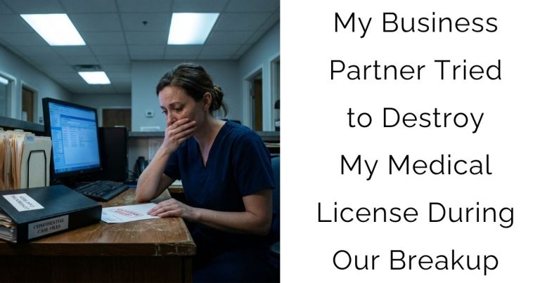 My Business Partner Tried to Destroy My Medical License During Our Breakup