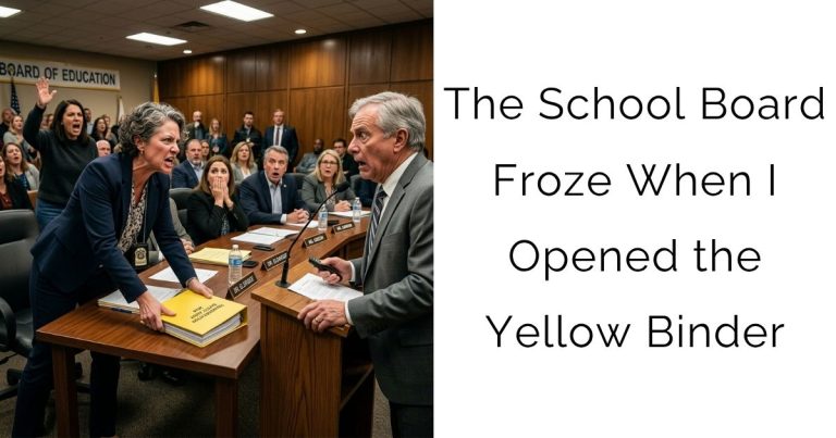 The School Board Froze When I Opened the Yellow Binder