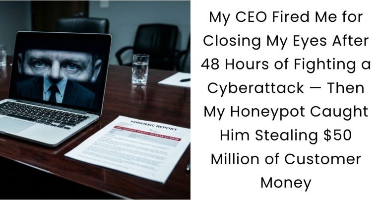 My CEO Fired Me for Closing My Eyes After 48 Hours of Fighting a Cyberattack — Then My Honeypot Caught Him Stealing $50 Million of Customer Money