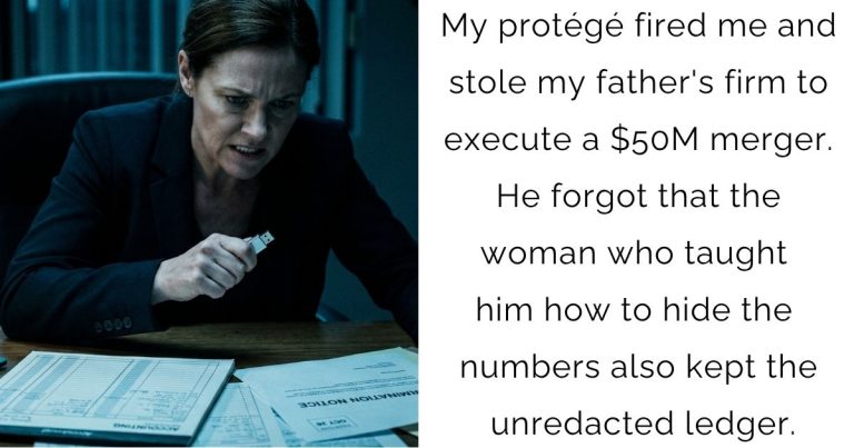 My protégé fired me and stole my father’s firm to execute a $50M merger. He forgot that the woman who taught him how to hide the numbers also kept the unredacted ledger.