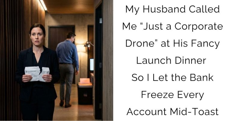 My Husband Called Me “Just a Corporate Drone” at His Fancy Launch Dinner So I Let the Bank Freeze Every Account Mid-Toast