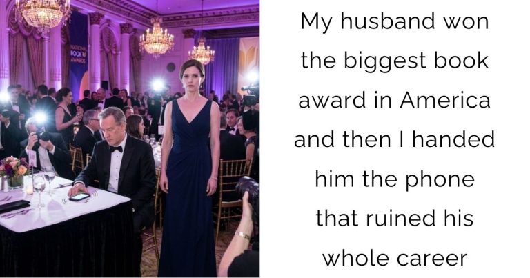 My husband won the biggest book award in America and then I handed him the phone that ruined his whole career