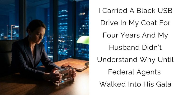 I Carried A Black USB Drive In My Coat For Four Years And My Husband Didn’t Understand Why Until Federal Agents Walked Into His Gala