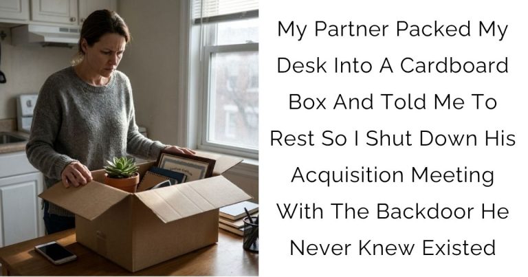 My Partner Packed My Desk Into A Cardboard Box And Told Me To Rest So I Shut Down His Acquisition Meeting With The Backdoor He Never Knew Existed