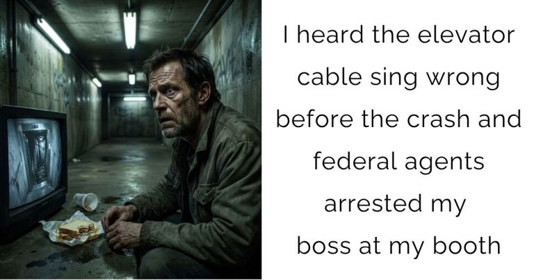 I heard the elevator cable sing wrong before the crash and federal agents arrested my boss at my booth
