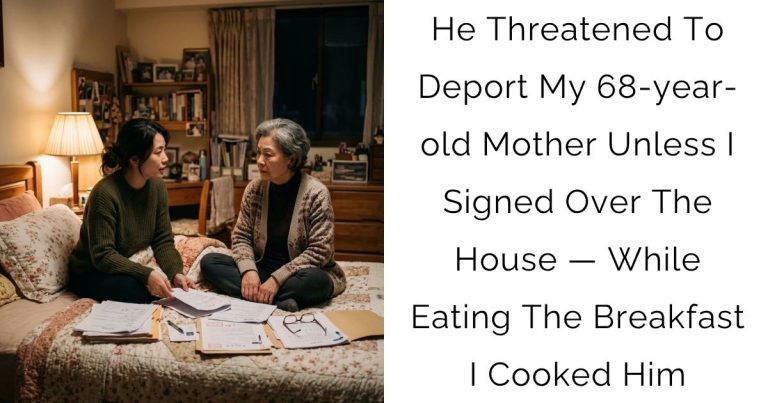 He Threatened To Deport My 68-year-old Mother Unless I Signed Over The House — While Eating The Breakfast I Cooked Him