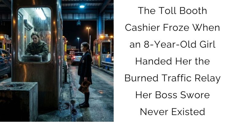 The Toll Booth Cashier Froze When an 8-Year-Old Girl Handed Her the Burned Traffic Relay Her Boss Swore Never Existed