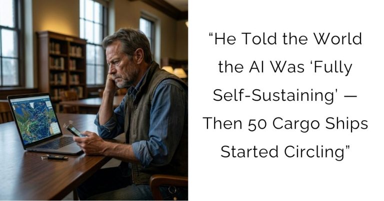 “He Told the World the AI Was ‘Fully Self-Sustaining’ — Then 50 Cargo Ships Started Circling”