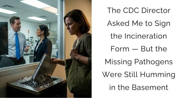 The CDC Director Asked Me to Sign the Incineration Form — But the Missing Pathogens Were Still Humming in the Basement