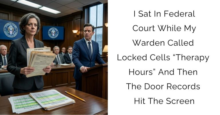 I Sat In Federal Court While My Warden Called Locked Cells “Therapy Hours” And Then The Door Records Hit The Screen