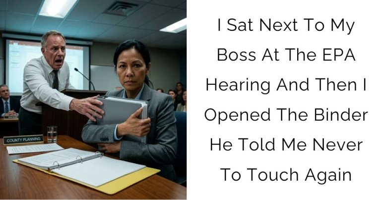 I Sat Next To My Boss At The EPA Hearing And Then I Opened The Binder He Told Me Never To Touch Again