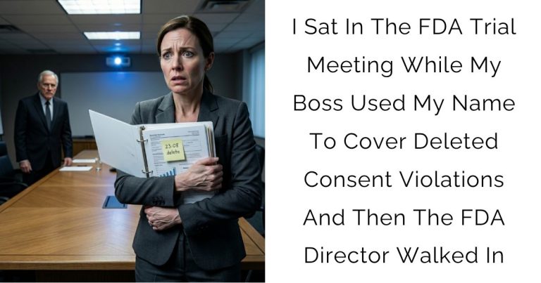 I Sat In The FDA Trial Meeting While My Boss Used My Name To Cover Deleted Consent Violations And Then The FDA Director Walked In