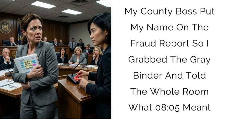 My County Boss Put My Name On The Fraud Report So I Grabbed The Gray Binder And Told The Whole Room What 08:05 Meant