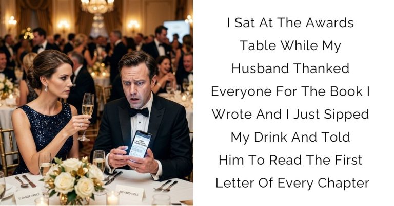 I Sat At The Awards Table While My Husband Thanked Everyone For The Book I Wrote And I Just Sipped My Drink And Told Him To Read The First Letter Of Every Chapter
