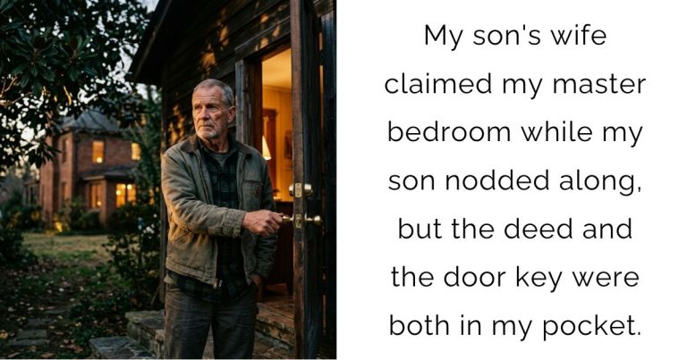 My son’s wife claimed my master bedroom while my son nodded along, but the deed and the door key were both in my pocket.