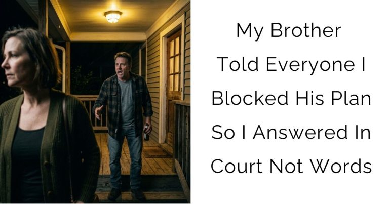 My Brother Told Everyone I Blocked His Plan So I Answered In Court Not Words