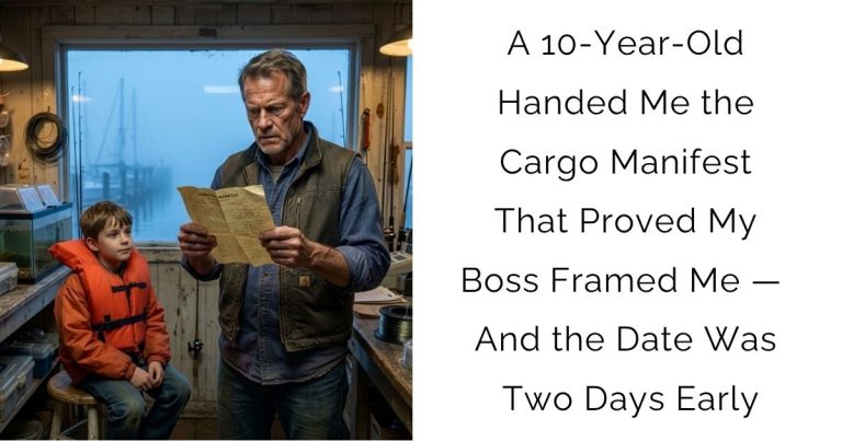 A 10-Year-Old Handed Me the Cargo Manifest That Proved My Boss Framed Me — And the Date Was Two Days Early
