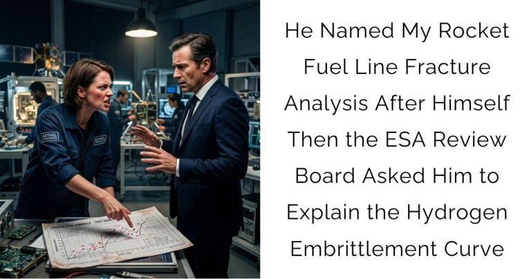 He Named My Rocket Fuel Line Fracture Analysis After Himself — Then the ESA Review Board Asked Him to Explain the Hydrogen Embrittlement Curve