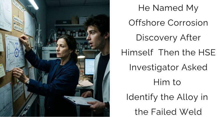 He Named My Offshore Corrosion Discovery After Himself — Then the HSE Investigator Asked Him to Identify the Alloy in the Failed Weld