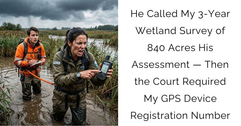 He Called My 3-Year Wetland Survey of 840 Acres His Assessment — Then the Court Required My GPS Device Registration Number