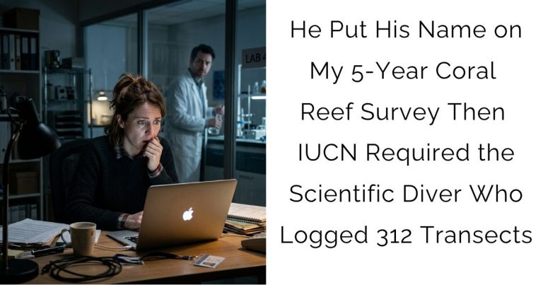He Put His Name on My 5-Year Coral Reef Survey — Then IUCN Required the Scientific Diver Who Logged 312 Transects