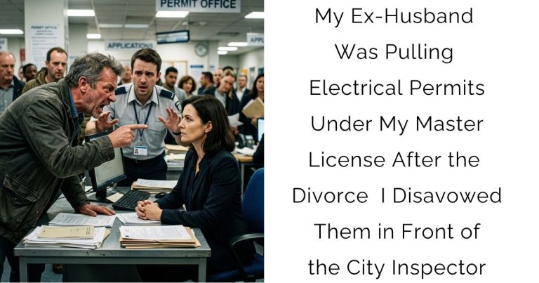 My Ex-Husband Was Pulling Electrical Permits Under My Master License After the Divorce — I Disavowed Them in Front of the City Inspector