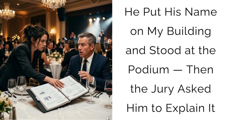 He Put His Name on My Building and Stood at the Podium — Then the Jury Asked Him to Explain It