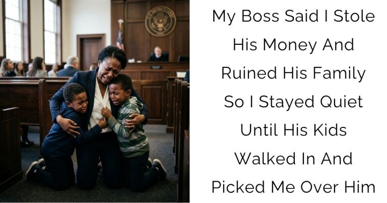 My Boss Said I Stole His Money And Ruined His Family So I Stayed Quiet Until His Kids Walked In And Picked Me Over Him
