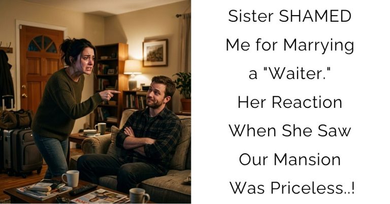 Sister SHAMED Me for Marrying a “Waiter.” Her Reaction When She Saw Our Mansion Was Priceless..!