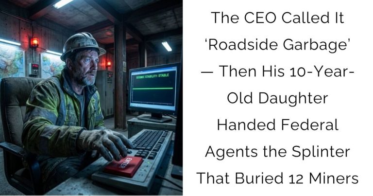 The CEO Called It ‘Roadside Garbage’ — Then His 10-Year-Old Daughter Handed Federal Agents the Splinter That Buried 12 Miners