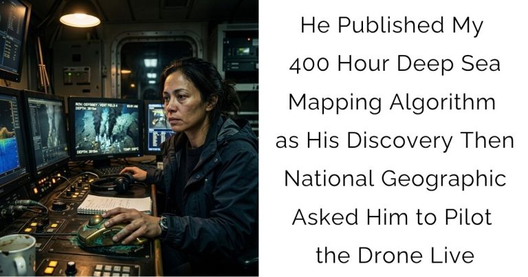 He Published My 400-Hour Deep-Sea Mapping Algorithm as His Discovery — Then National Geographic Asked Him to Pilot the Drone Live