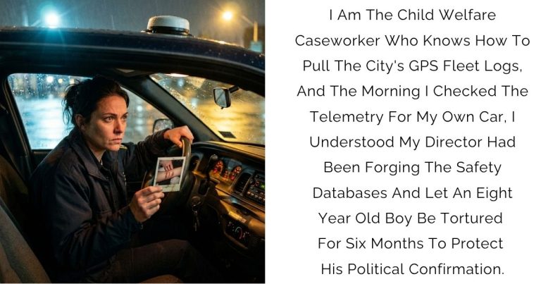 I Am The Child Welfare Caseworker Who Knows How To Pull The City’s GPS Fleet Logs, And The Morning I Checked The Telemetry For My Own Car, I Understood My Director Had Been Forging The Safety Databases—And Let An Eight-Year-Old Boy Be Tortured For Six Months To Protect His Political Confirmation.