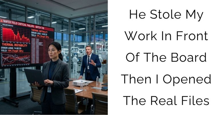 He Stole My Work In Front Of The Board — Then I Opened The Real Files