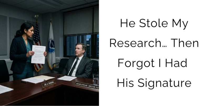 He Stole My Research… Then Forgot I Had His Signature