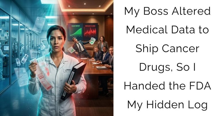My Boss Altered Medical Data to Ship Cancer Drugs, So I Handed the FDA My Hidden Log