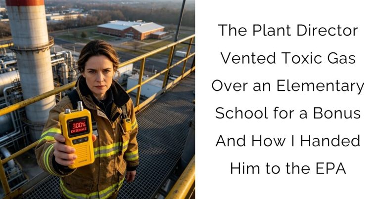 The Plant Director Vented Toxic Gas Over an Elementary School for a Bonus And How I Handed Him to the EPA