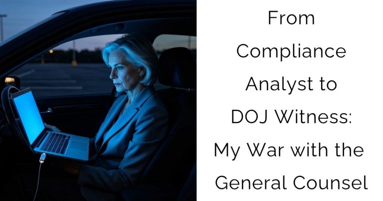 From Compliance Analyst to DOJ Witness: My War with the General Counsel