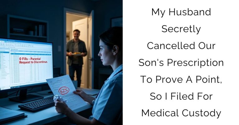 My Husband Secretly Cancelled Our Son’s Prescription To Prove A Point, So I Filed For Medical Custody