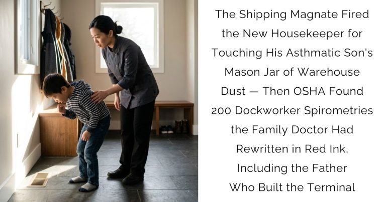 The Shipping Magnate Fired the New Housekeeper for Touching His Asthmatic Son’s Mason Jar of Warehouse Dust — Then OSHA Found 200 Dockworker Spirometries the Family Doctor Had Rewritten in Red Ink, Including the Father Who Built the Terminal