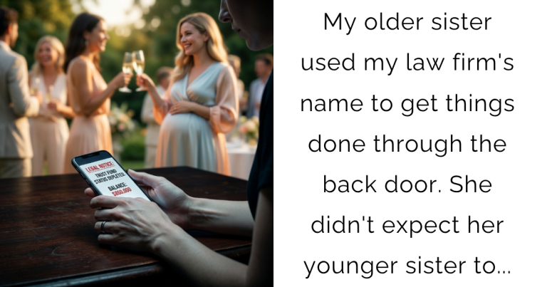 My older sister used my law firm’s name to get things done through the back door. She didn’t expect her younger sister to…