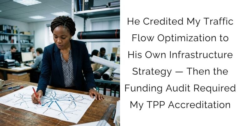 He Credited My Traffic Flow Optimization to His Own Infrastructure Strategy — Then the Funding Audit Required My TPP Accreditation