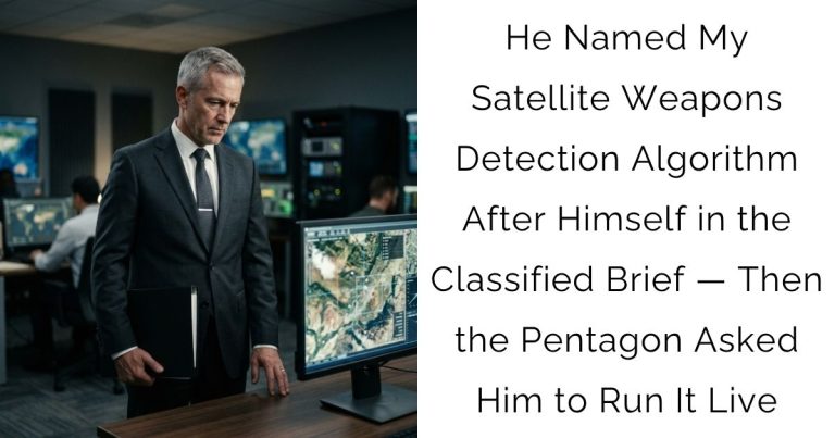 He Named My Satellite Weapons Detection Algorithm After Himself in the Classified Brief — Then the Pentagon Asked Him to Run It Live