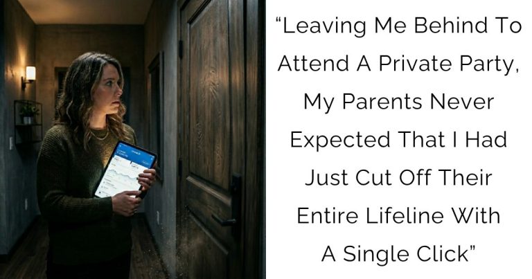 Leaving Me Behind To Attend A Private Party, My Parents Never Expected That I Had Just Cut Off Their Entire Lifeline With A Single Click
