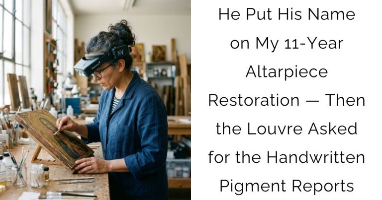 He Put His Name on My 11-Year Altarpiece Restoration — Then the Louvre Asked for the Handwritten Pigment Reports