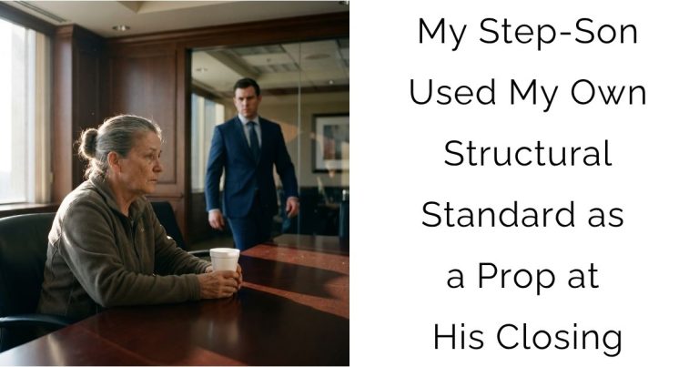 My Step-Son Used My Own Structural Standard as a Prop at His Closing